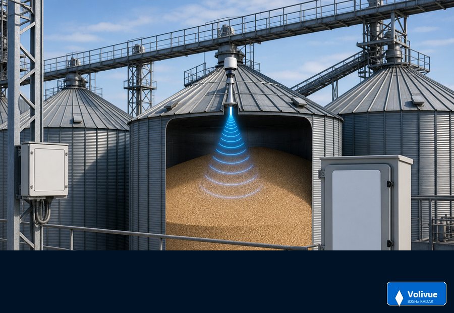 Volivue 80GHz radar level transmitter for liquid and solid level measurement in harsh process conditions