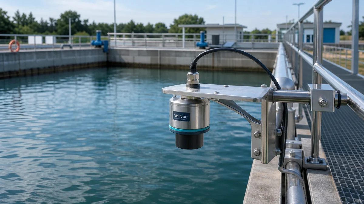 Clean water utility tank with ultrasonic level measurement